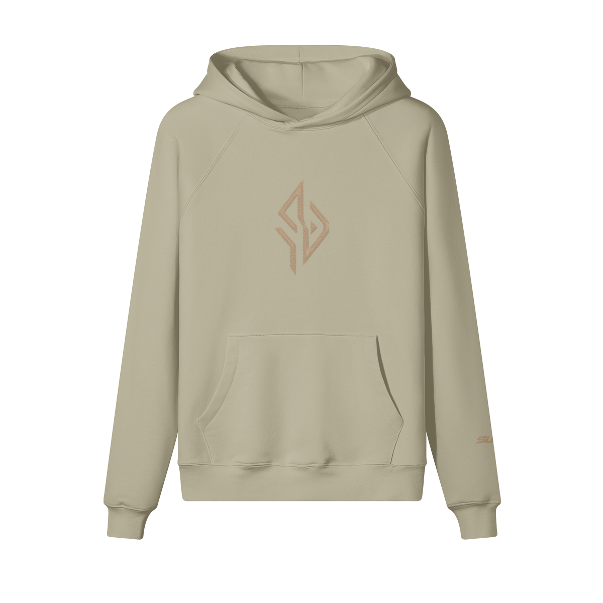 SUÐR Warm Hoodie 380g – Oversized Hoodie in Camel, Vorderansicht