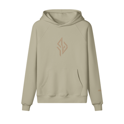 SUÐR Warm Hoodie 380g – Oversized Hoodie in Camel, Vorderansicht