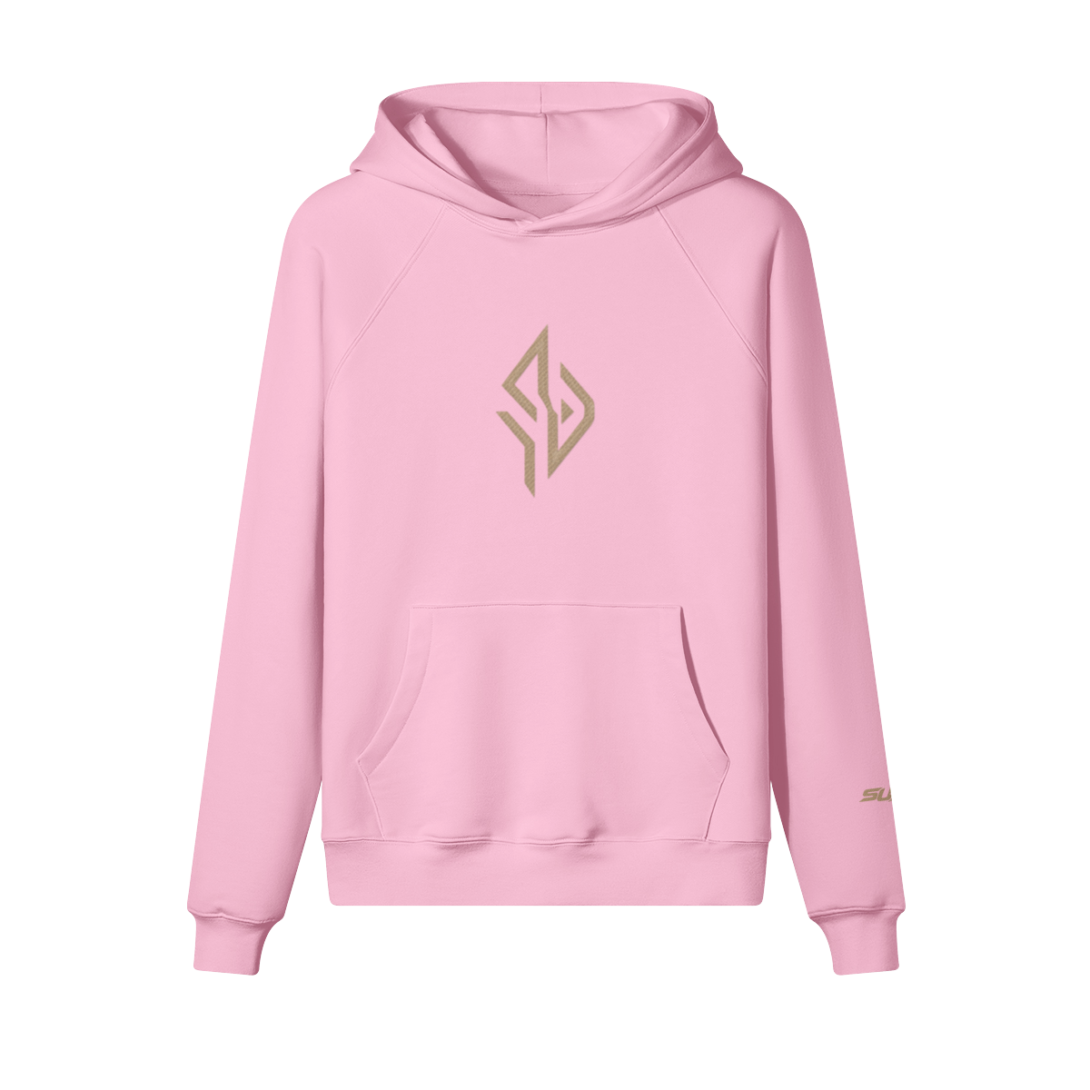 SUÐR Warm Hoodie 380g – Oversized Hoodie in Pink, Vorderansicht