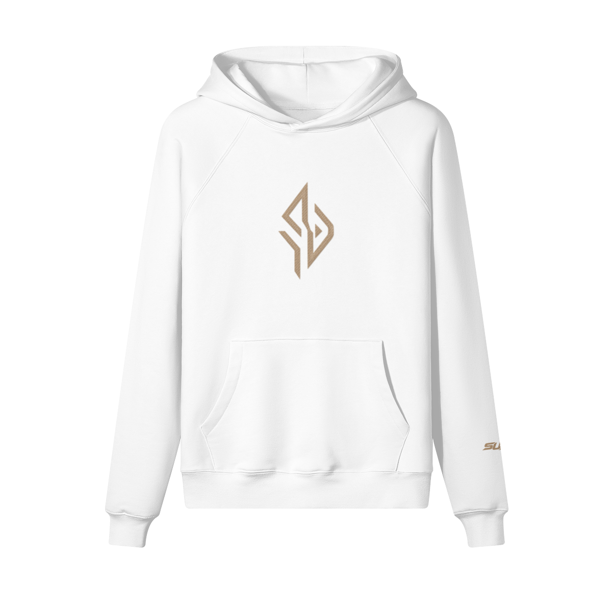 SUÐR Warm Hoodie 380g – Oversized Hoodie in Weiß, Vorderansicht