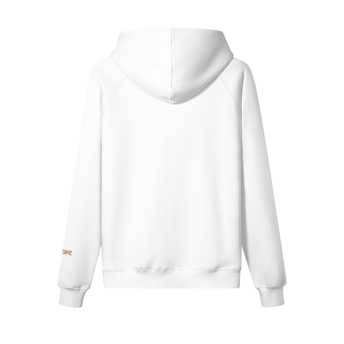 SUÐR Warm Hoodie 380g – Oversized Hoodie in Weiß, Rückansicht