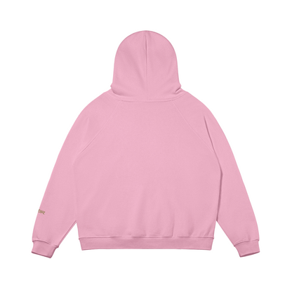 SUÐR Warm Hoodie 380g – Oversized Hoodie in Pink, Rückansicht