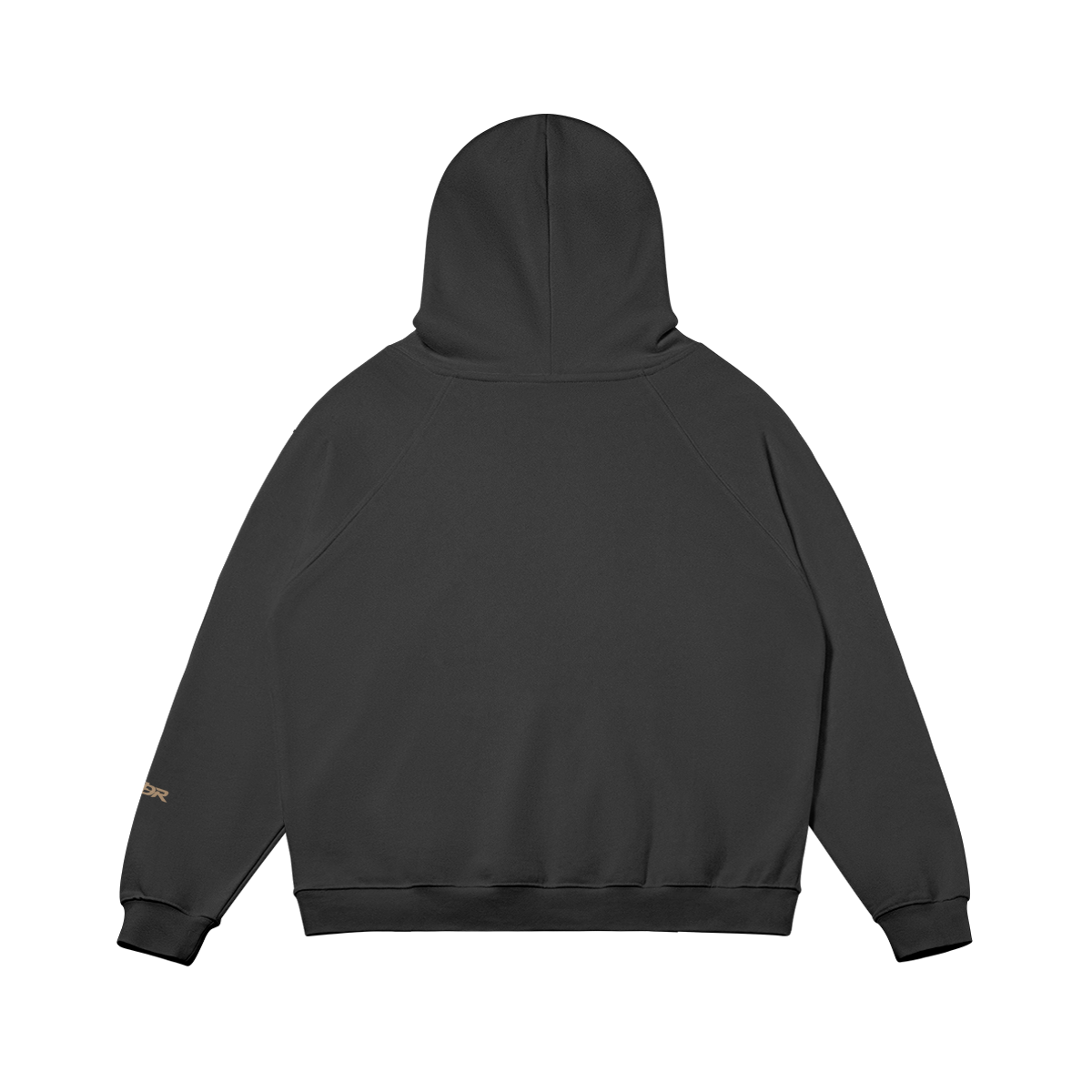 SUÐR Warm Hoodie 380g – Oversized Hoodie in Anthrazit, Rückansicht