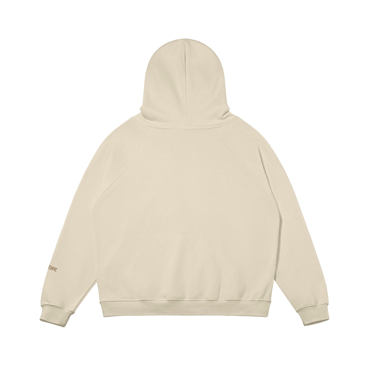 SUÐR Warm Hoodie 380g – Oversized Hoodie in Apricot, Rückansicht