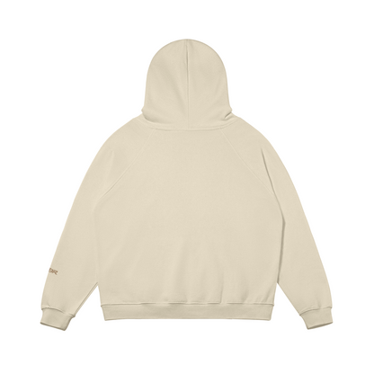 SUÐR Warm Hoodie 380g – Oversized Hoodie in Apricot, Rückansicht