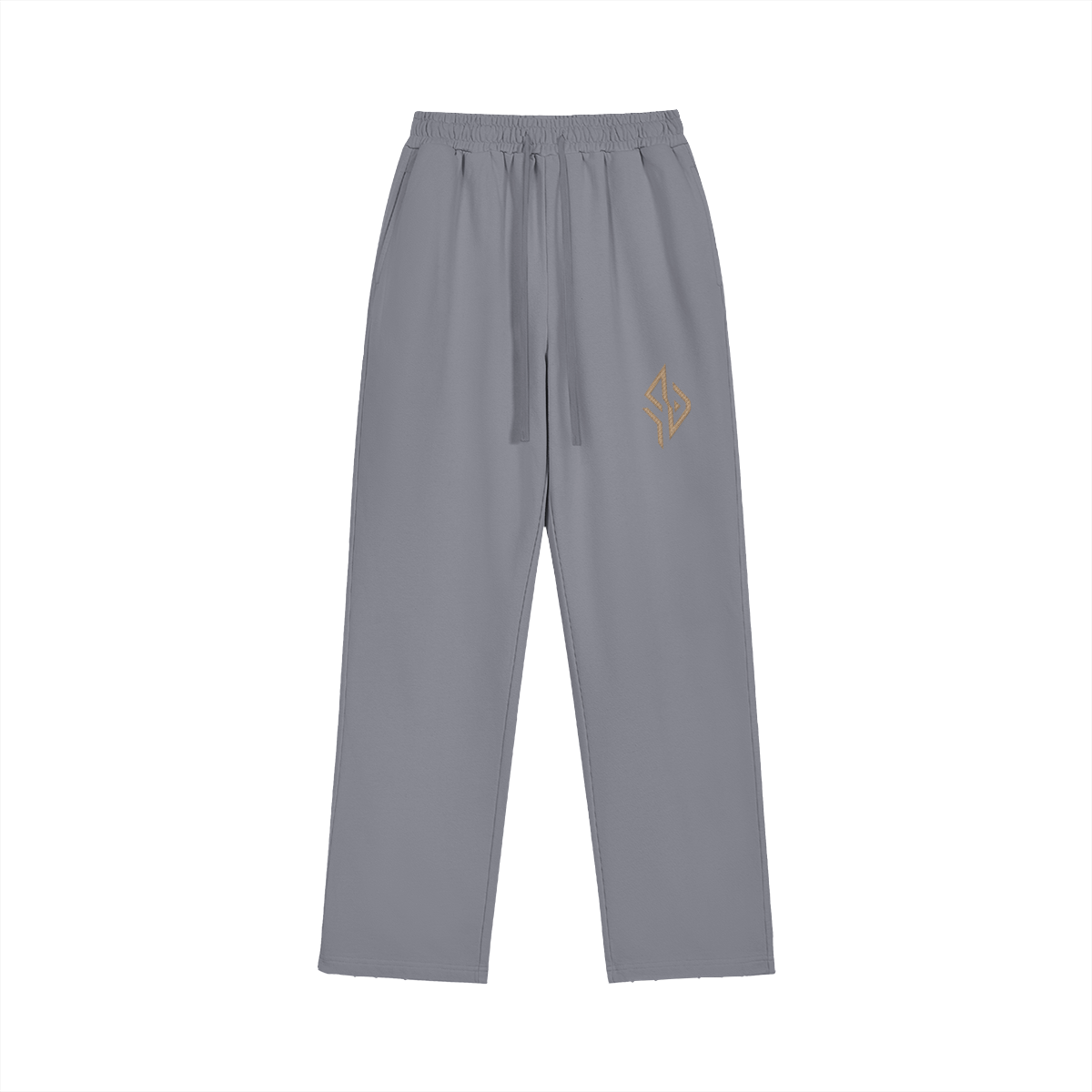 SUÐR Straight Relaxed Jogger 420g – Straight Relaxed Jogger in Mittelgrau, Vorderansicht