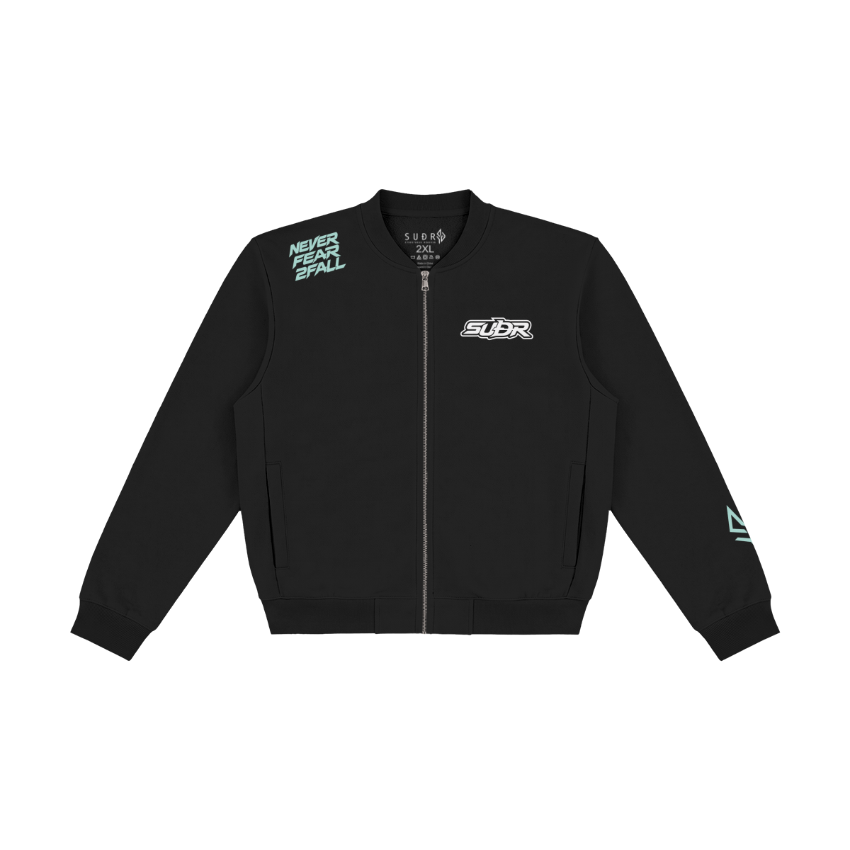 SUÐR MONO 07 Fleece Bomber – Fleece Bomber mit MONO-Rückenmotiv