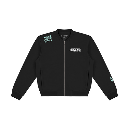 SUÐR MONO 07 Fleece Bomber – Fleece Bomber mit MONO-Rückenmotiv