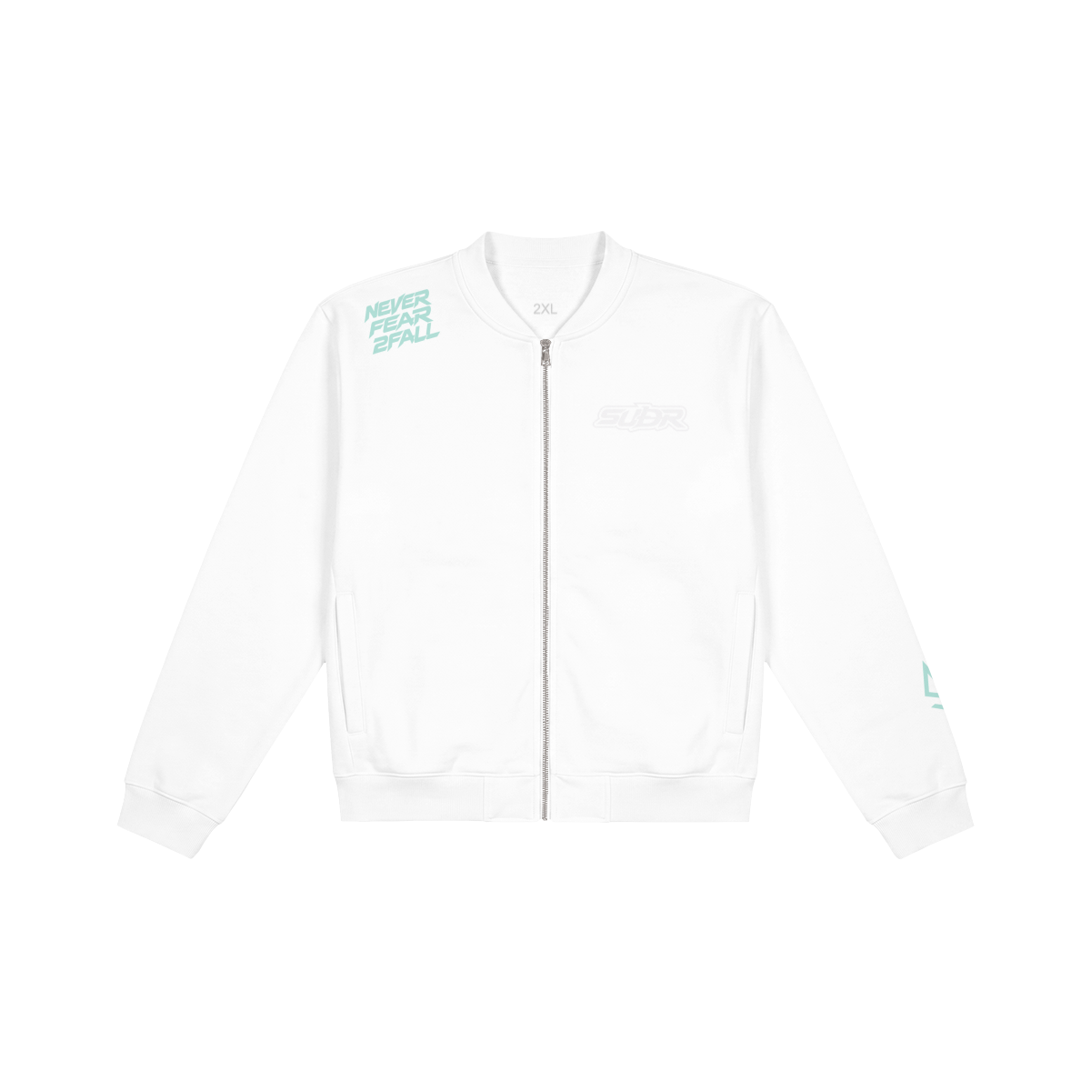SUÐR MONO 07 Fleece Bomber – Fleece Bomber mit MONO-Rückenmotiv