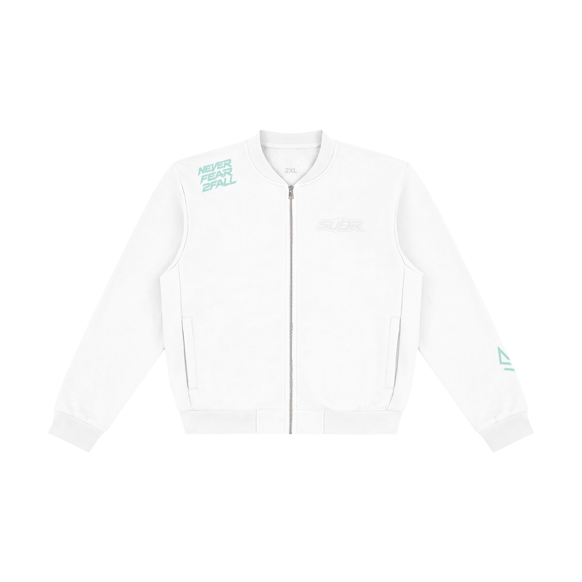 SUÐR MONO 07 Fleece Bomber – Fleece Bomber mit MONO-Rückenmotiv