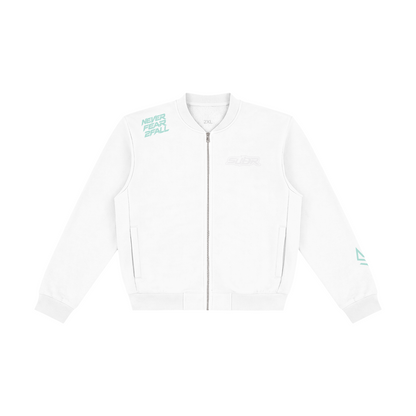 SUÐR MONO 07 Fleece Bomber – Fleece Bomber mit MONO-Rückenmotiv