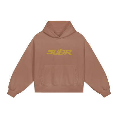 SUÐR Glitter Girls Boxy Hoodie 420g in Mokka