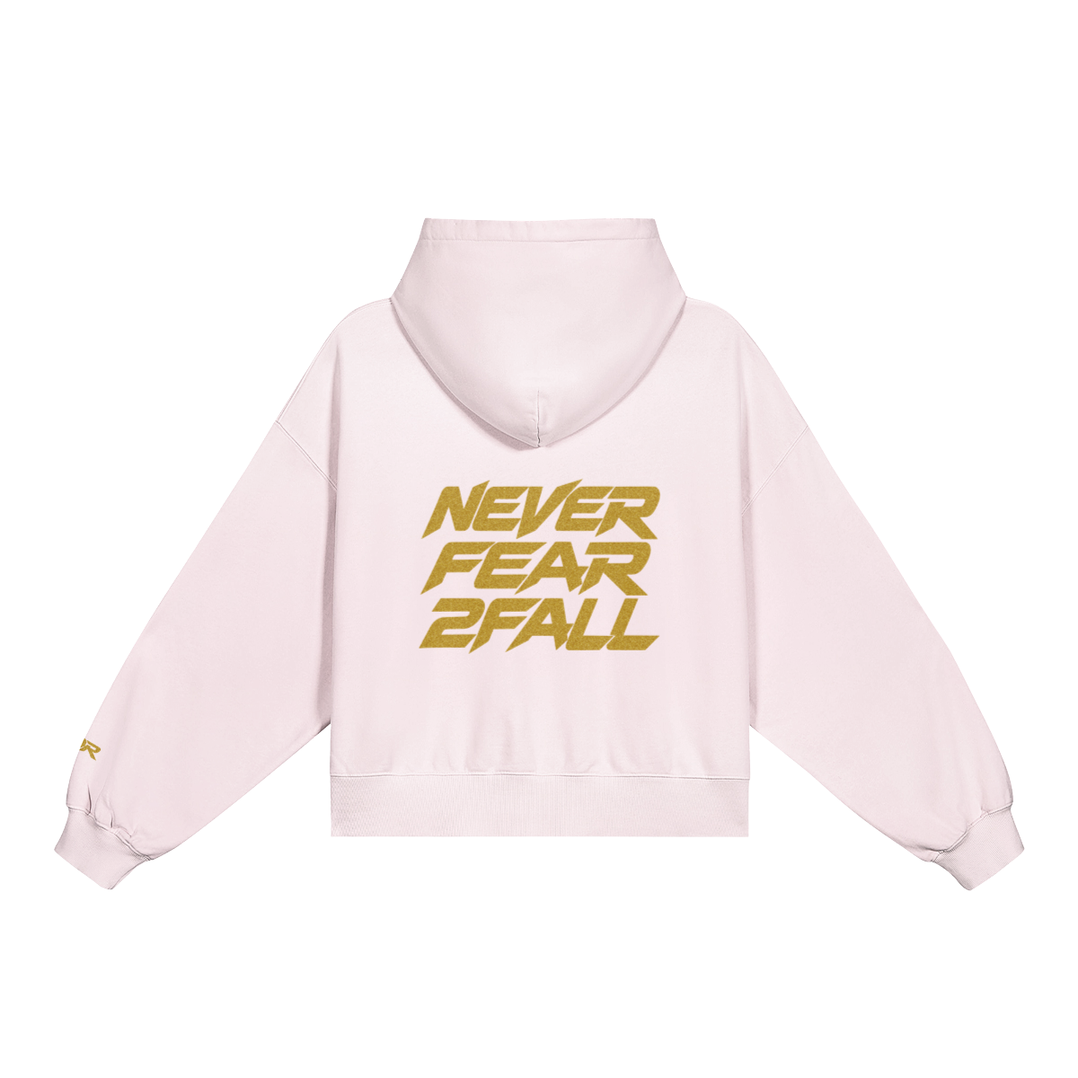 SUÐR Glitter Girls Boxy Hoodie 420g in Rosé – Rückansicht