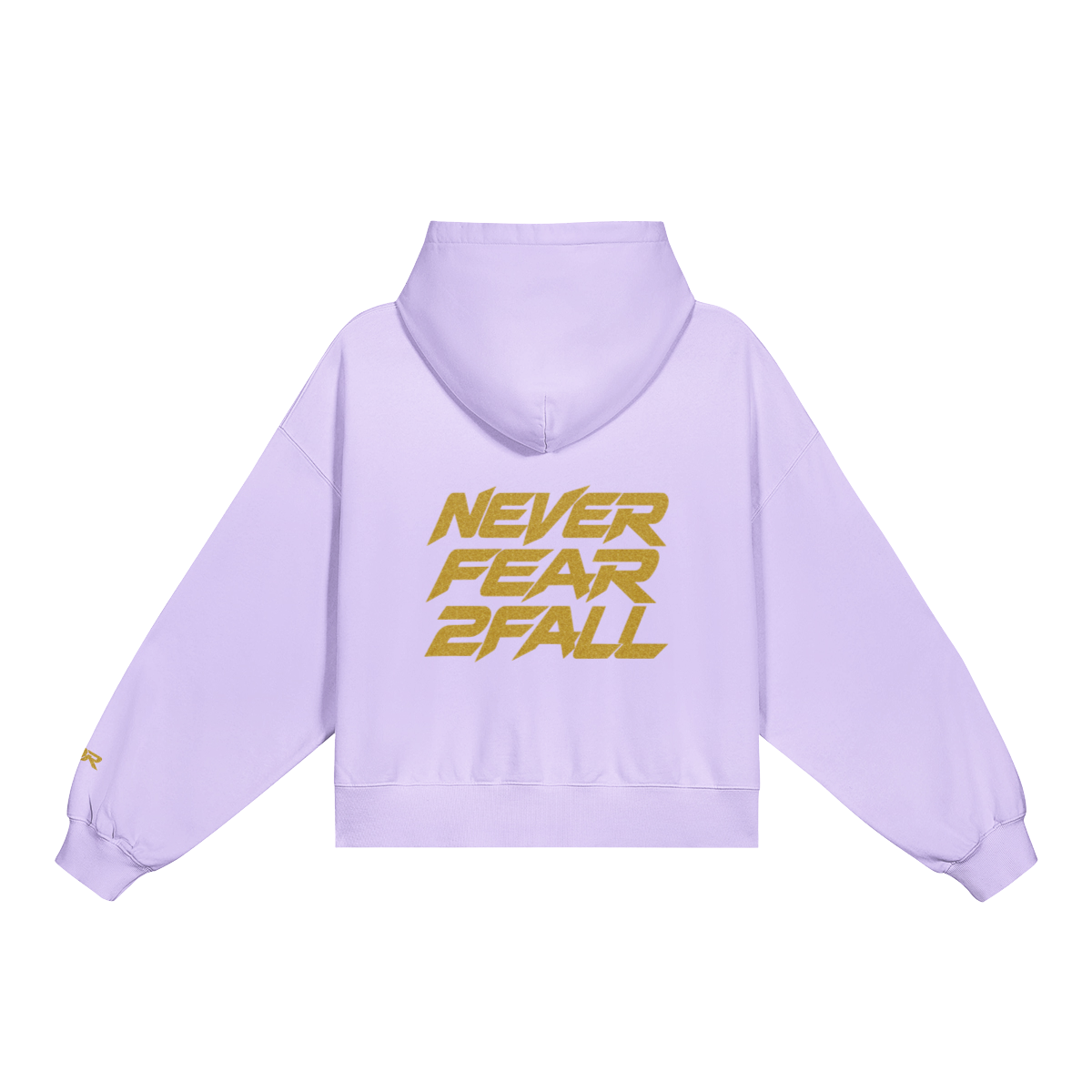 SUÐR Glitter Girls Boxy Hoodie 420g in Lavendel – Rückansicht