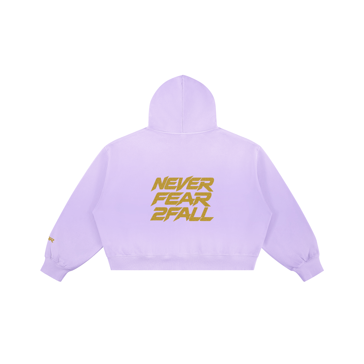 SUÐR Glitter Girls Boxy Hoodie 420g in Lavendel – Rückansicht