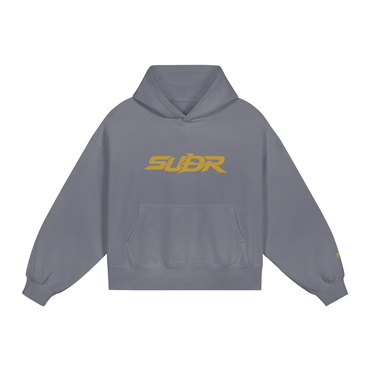 SUÐR Glitter Girls Boxy Hoodie 420g in Mittelgrau