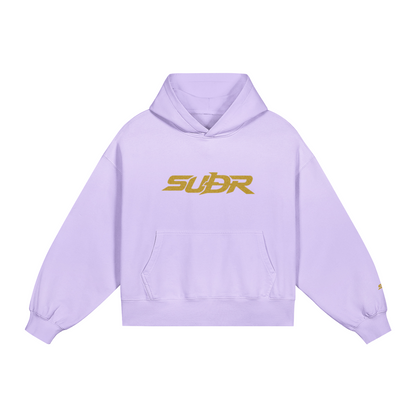 SUÐR Glitter Girls Boxy Hoodie 420g in Lavendel