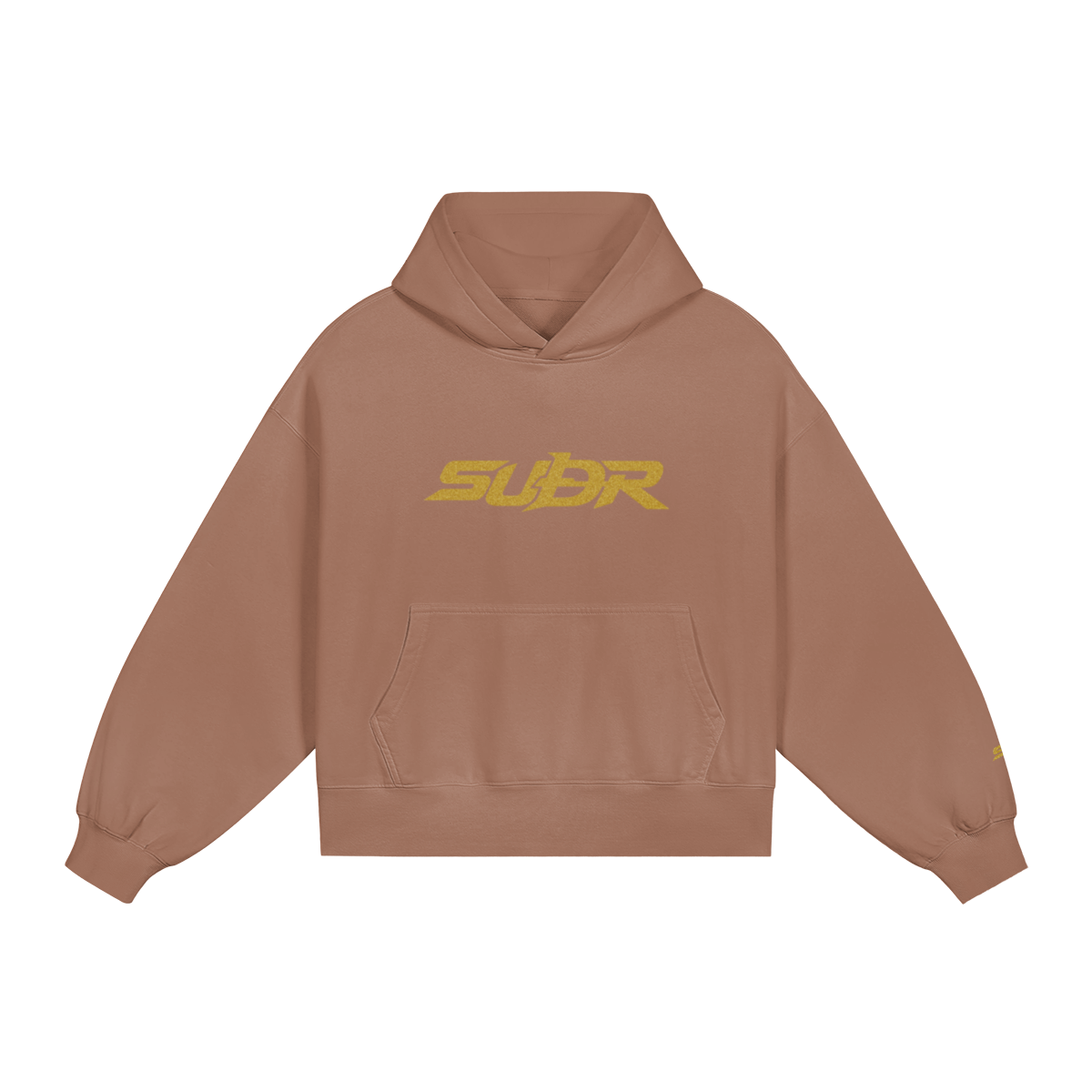 SUÐR Glitter Girls Boxy Hoodie 420g in Mokka