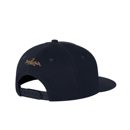 SUÐR VESTR CAP by DaScha – Snapback in Marineblau – Rückansicht