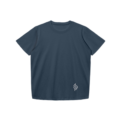 SUÐR Minimal 07 Slim Fit Shirt in Marineblau