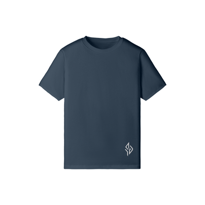SUÐR Minimal 07 Slim Fit Shirt in Marineblau