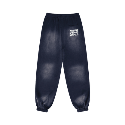 SUÐR Glow Sweatpants 400g in Byzantinblau – Rückansicht