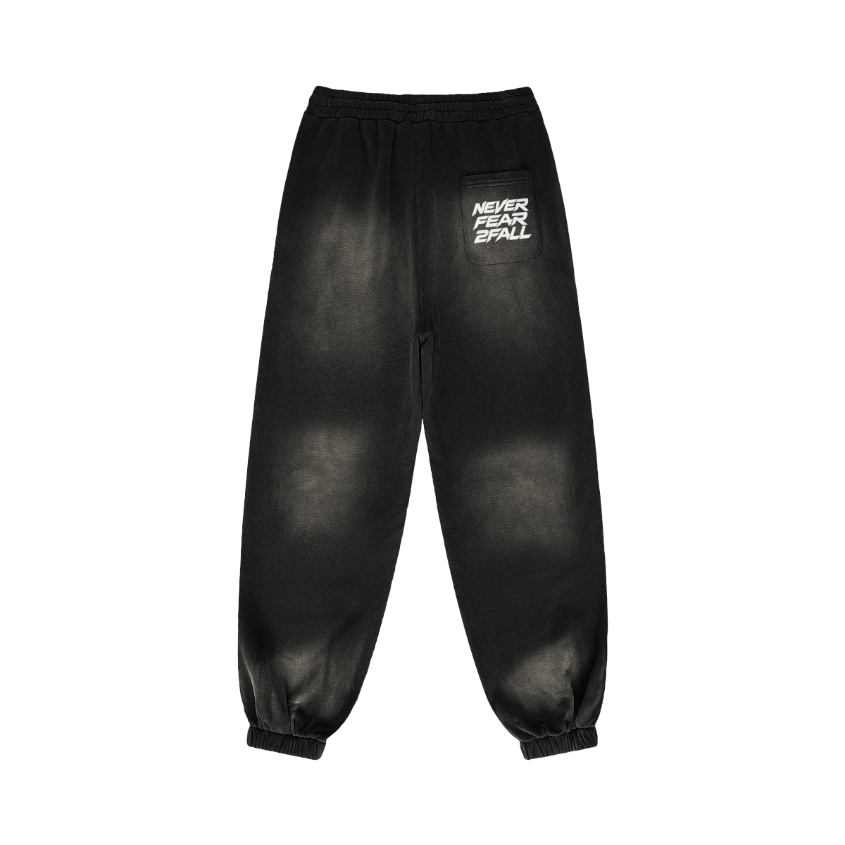 SUÐR Glow Sweatpants 400g in Rauchschwarz – Rückansicht