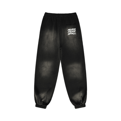 SUÐR Glow Sweatpants 400g in Rauchschwarz – Rückansicht