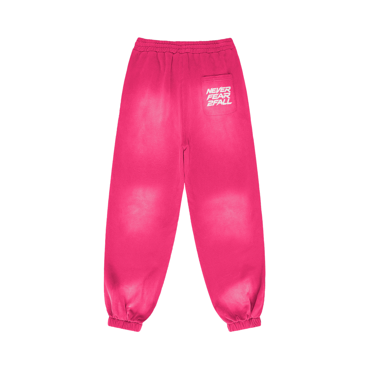 SUÐR Glow Sweatpants 400g in Dunkelrosa – Rückansicht