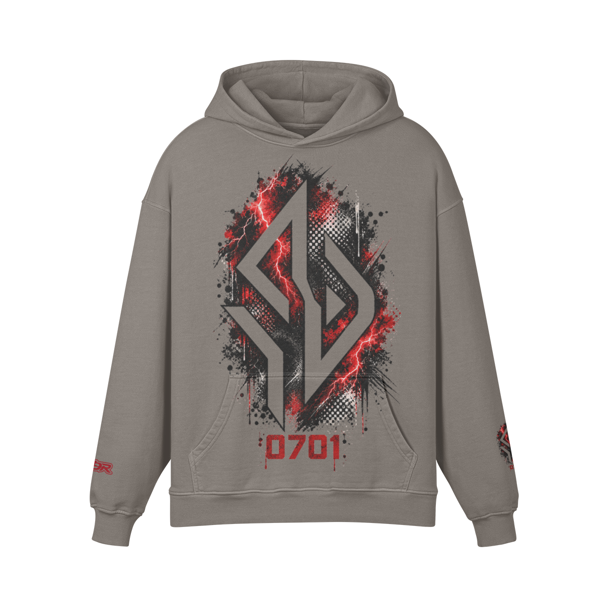 Backpiece 0701 Hoodie mit grossem Rückenmotiv – SUÐR