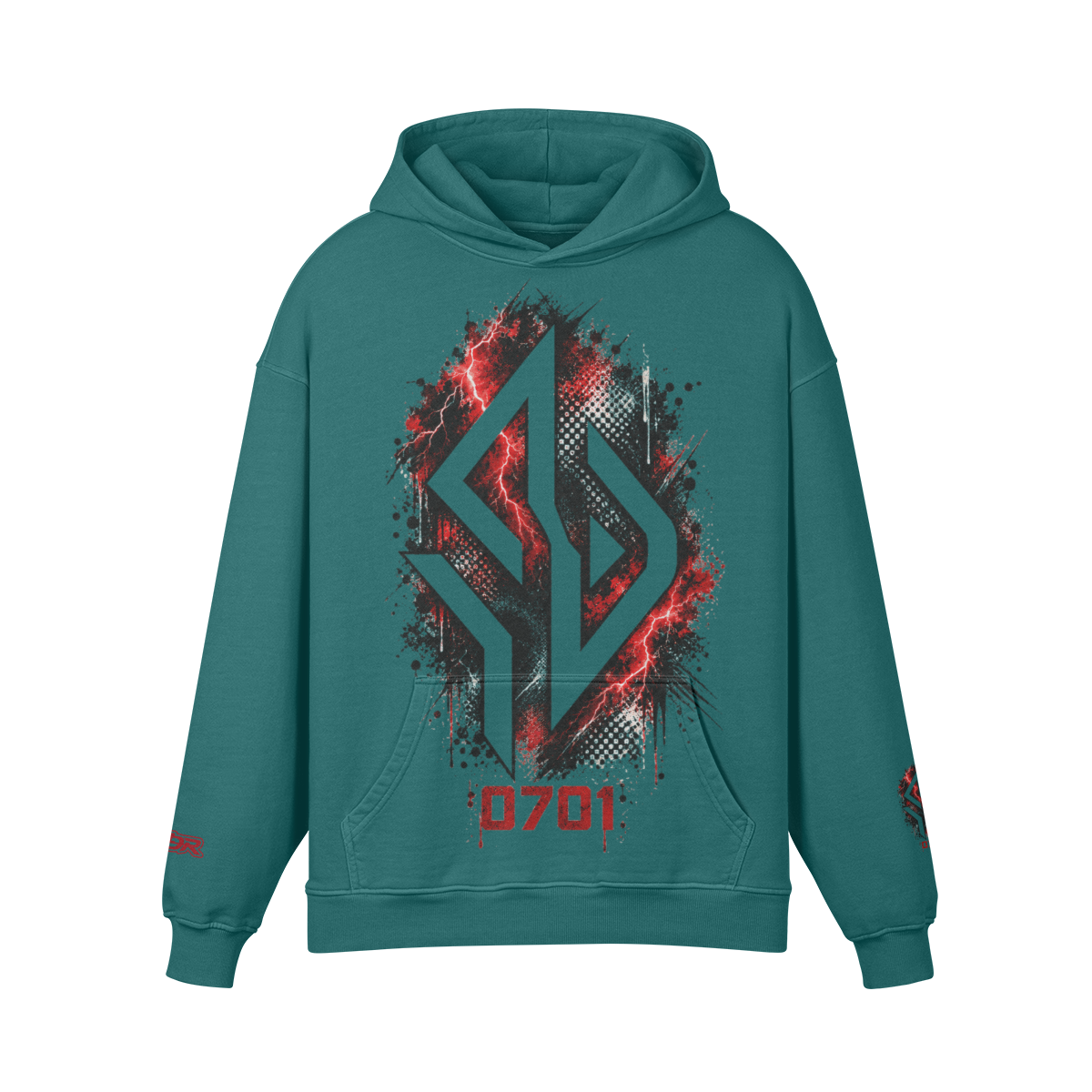 Backpiece 0701 Hoodie mit grossem Rückenmotiv – SUÐR