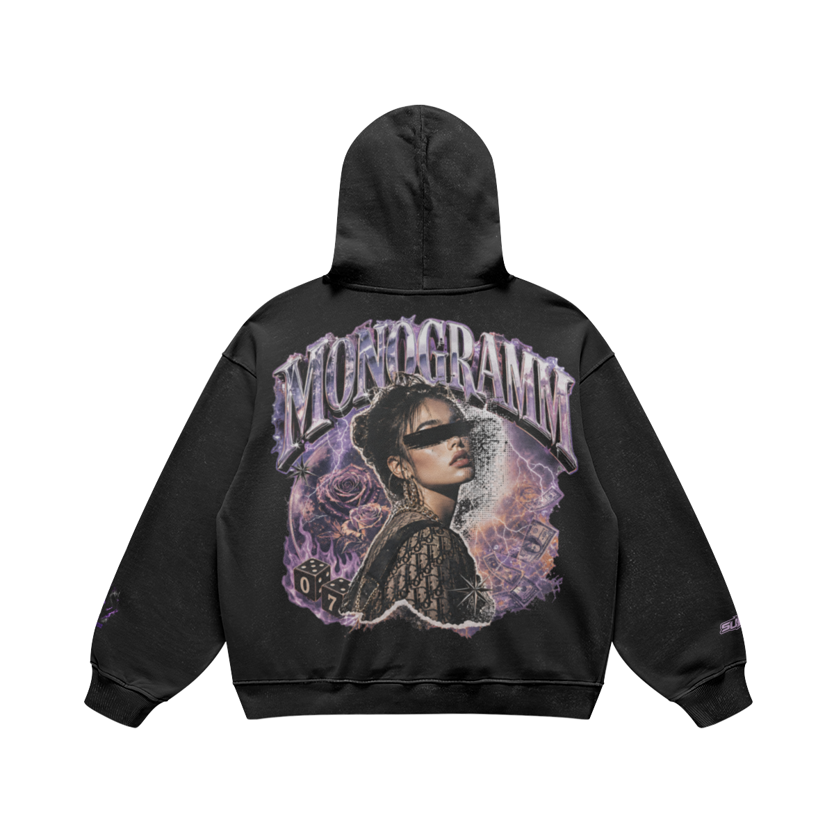 Backpiece 0702 Hoodie mit grossem Rückenmotiv – SUÐR