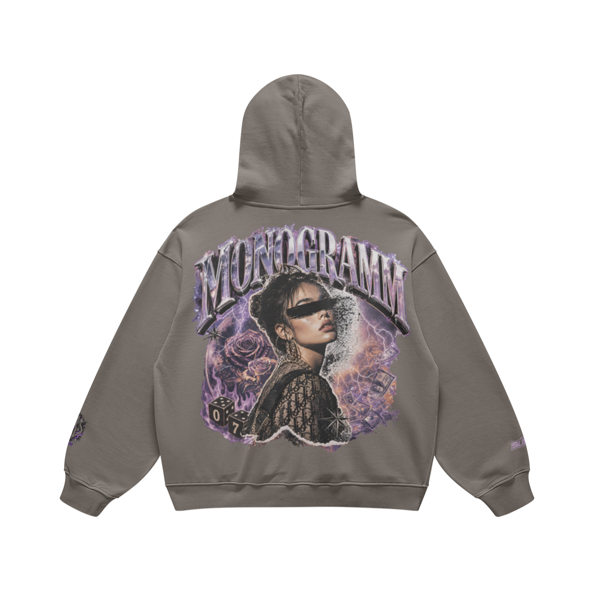 Backpiece 0702 Hoodie mit grossem Rückenmotiv – SUÐR