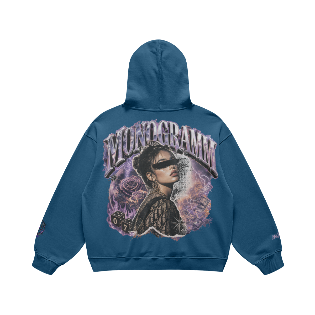 Backpiece 0702 Hoodie mit grossem Rückenmotiv – SUÐR