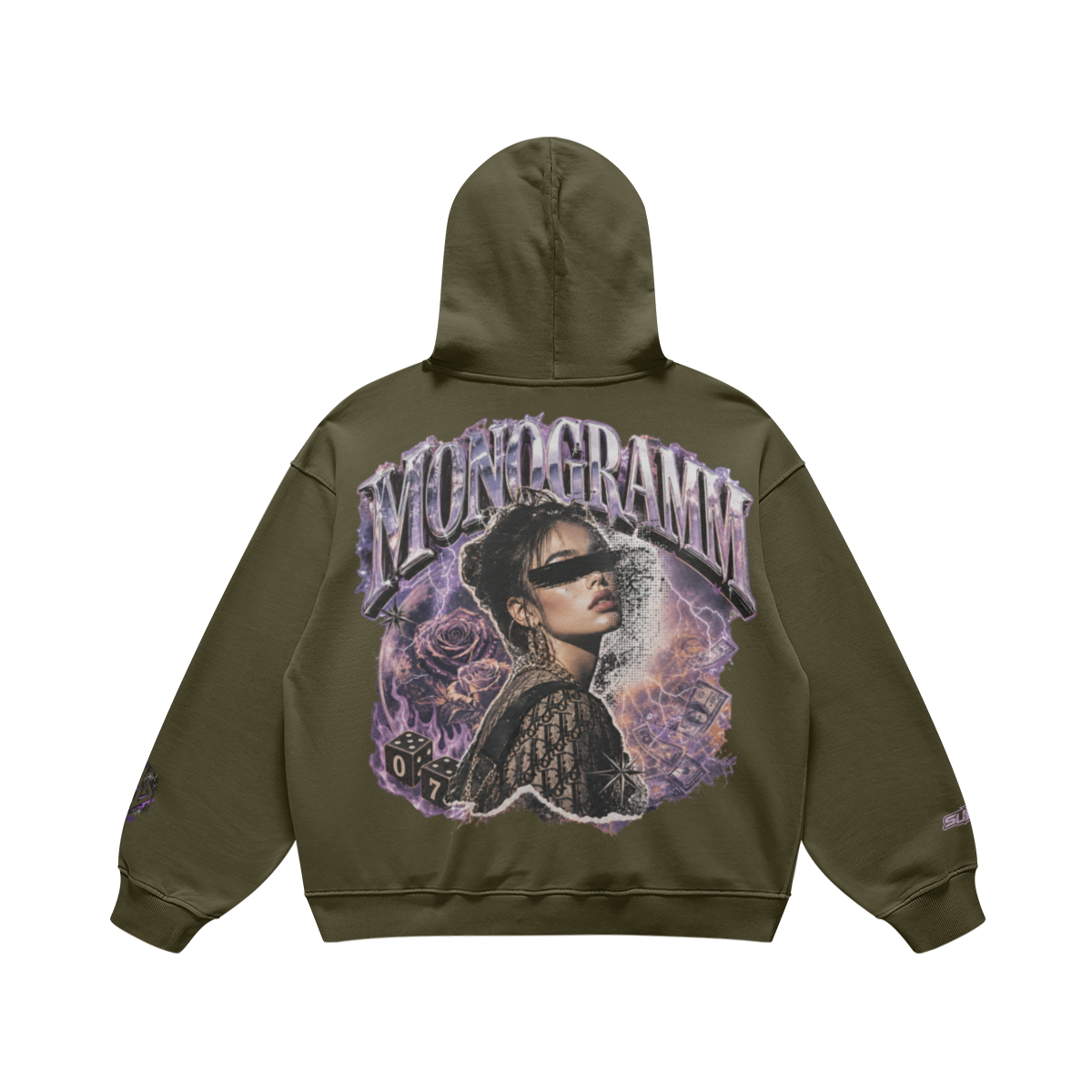 Backpiece 0702 Hoodie mit grossem Rückenmotiv – SUÐR