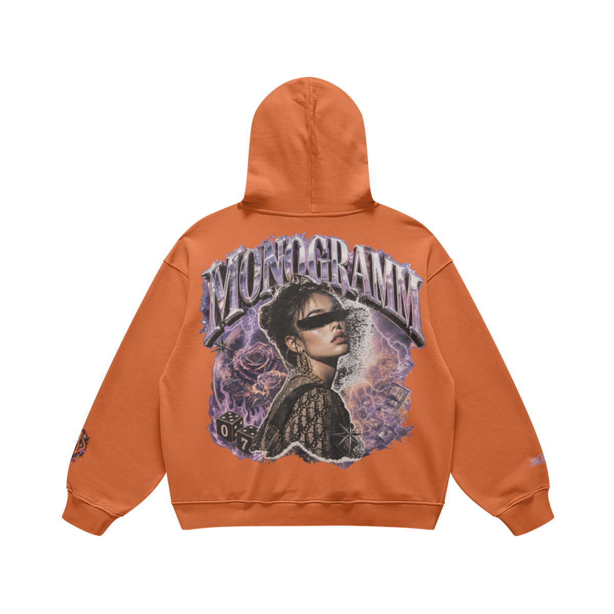 Backpiece 0702 Hoodie mit grossem Rückenmotiv – SUÐR