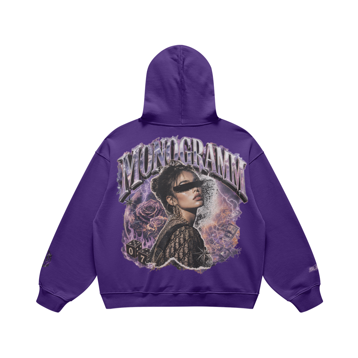 Backpiece 0702 Hoodie mit grossem Rückenmotiv – SUÐR