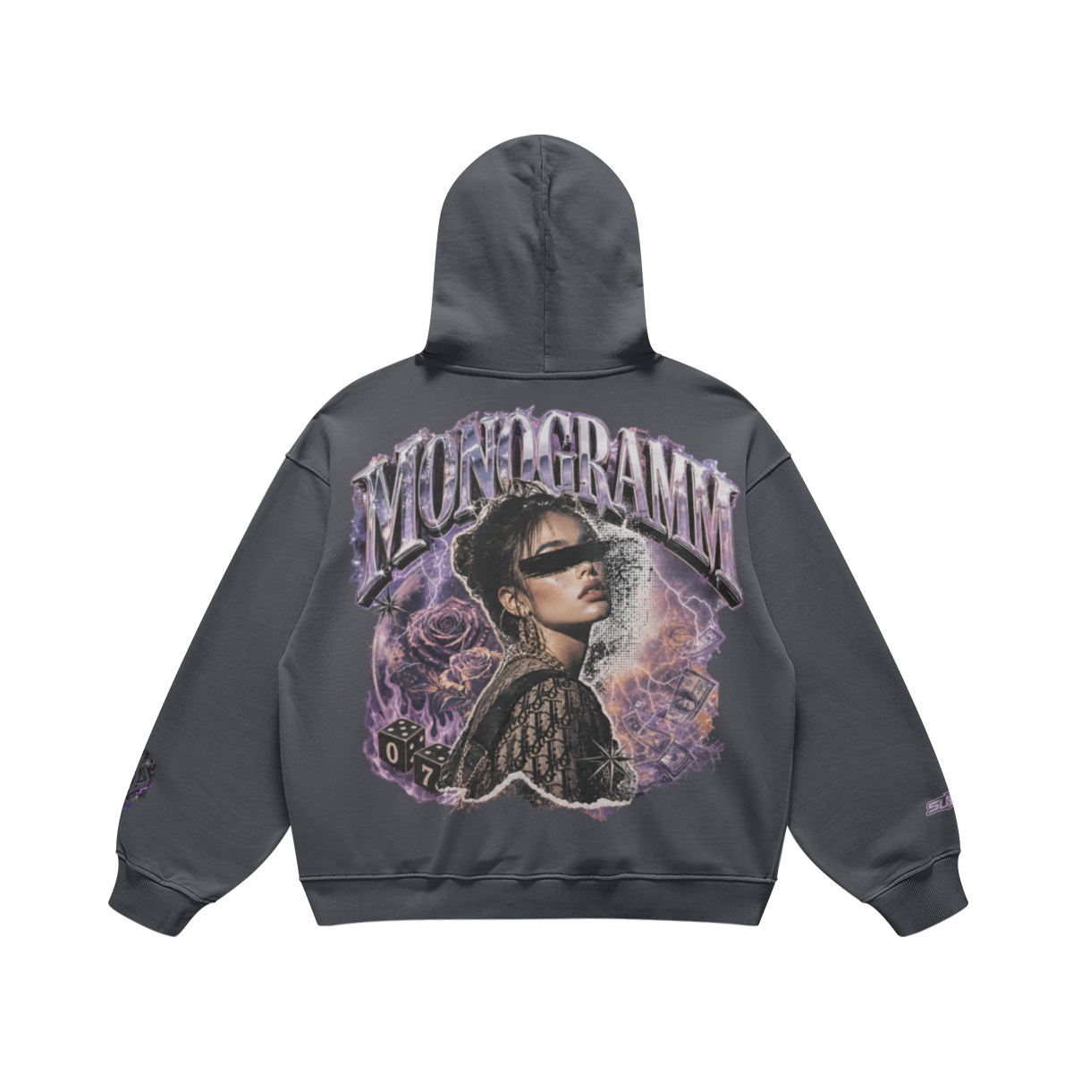Backpiece 0702 Hoodie mit grossem Rückenmotiv – SUÐR